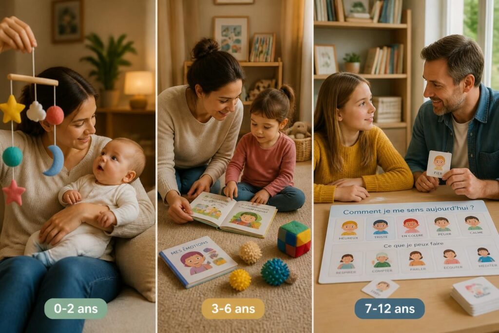 découvrez des outils adaptés par tranche d'âge pour aider votre enfant à mieux comprendre et gérer ses émotions au quotidien.