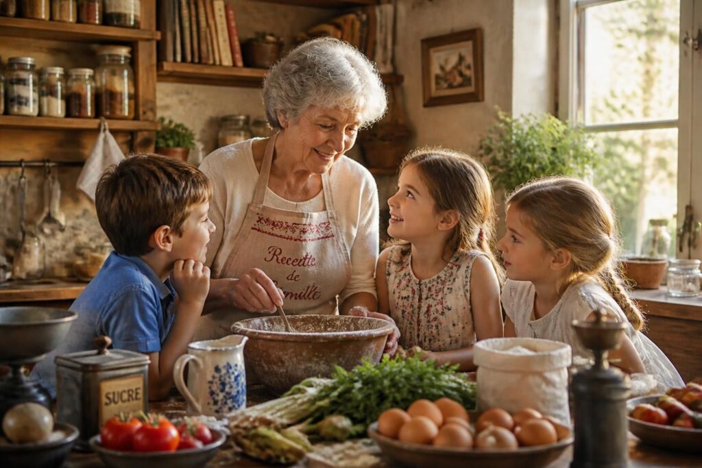 Transmettre une recette de grand-mère aux enfants : un moment qui soude