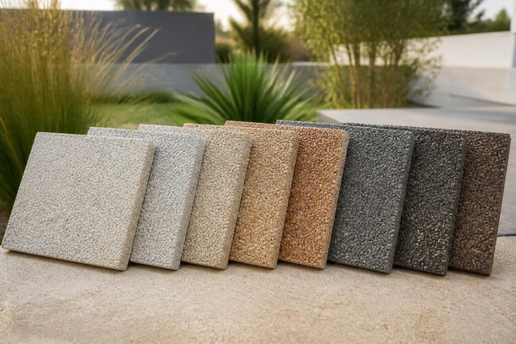 découvrez notre nuancier béton désactivé pour choisir la couleur parfaite qui sublimera votre aménagement extérieur avec style et durabilité.