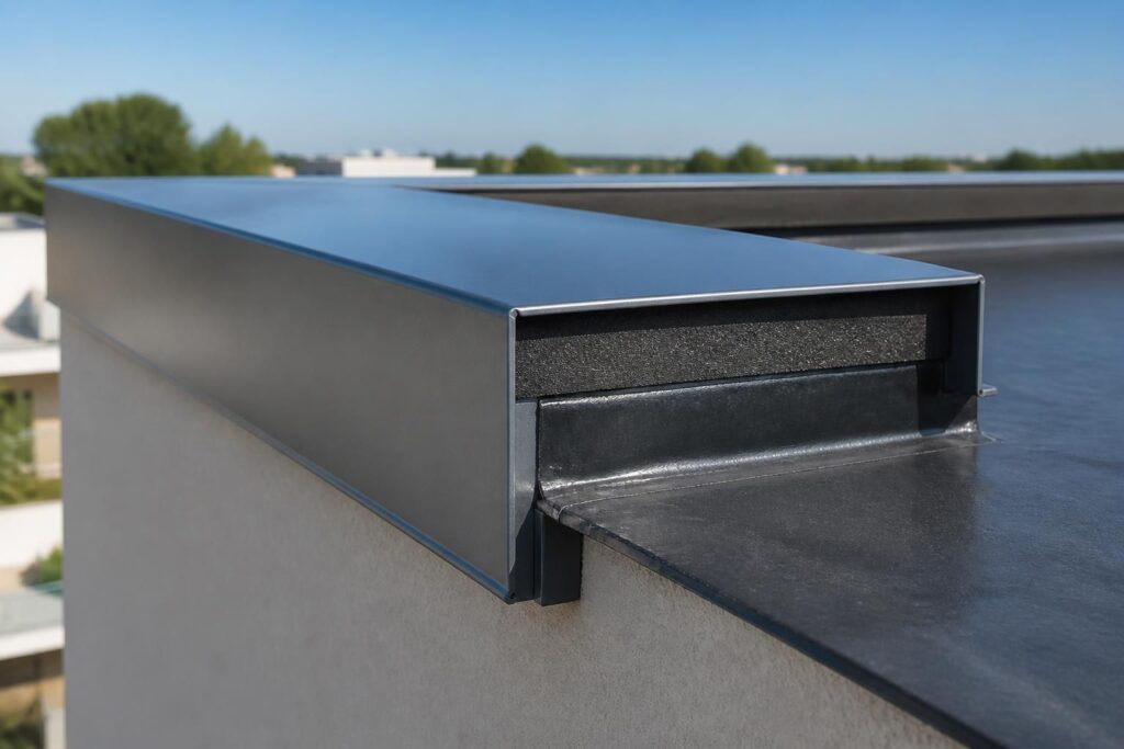 Détail couvertine acrotère : design et fonction pour étanchéité toiture