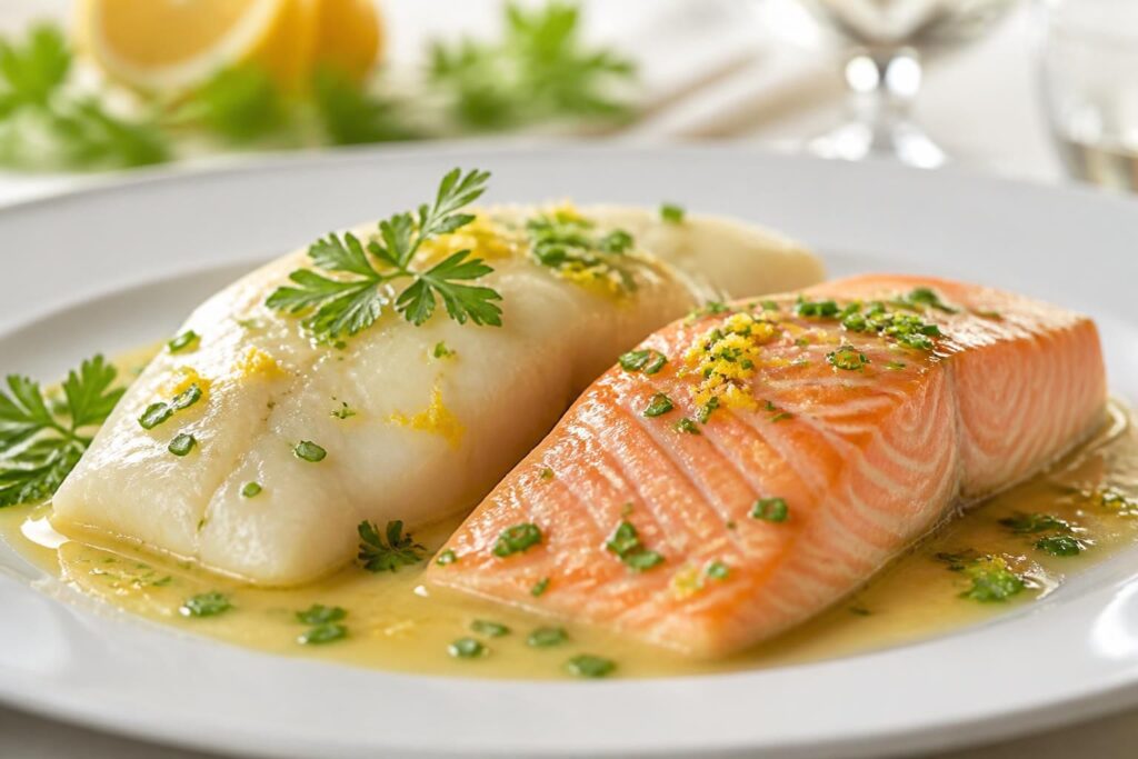 Sauce beurre citron poisson blanc et saumon pour un plat raffiné