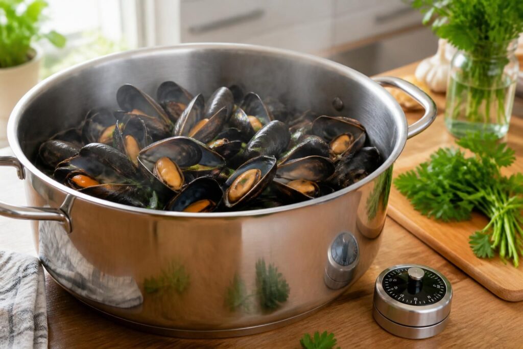 découvrez nos astuces et le temps de cuisson idéal pour réussir vos moules nature à la perfection et savourer un plat délicieux et simple.