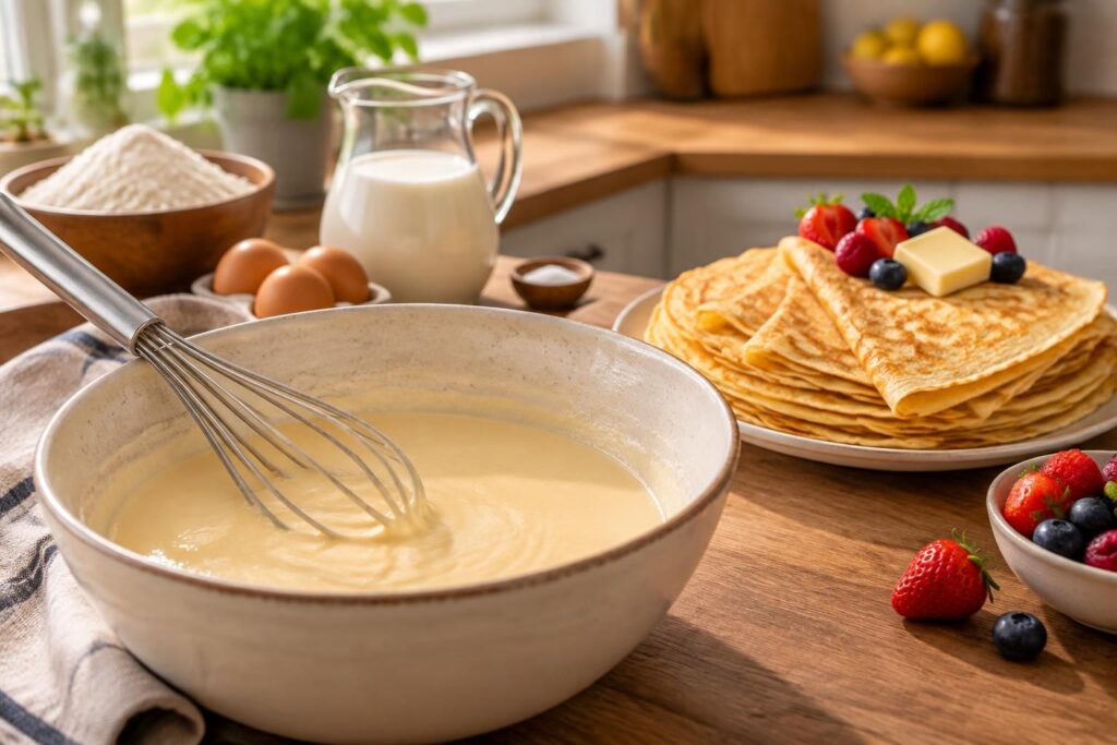découvrez la recette de pâte à crêpes marmiton : des astuces simples pour obtenir une pâte légère, sans grumeaux et prête rapidement.