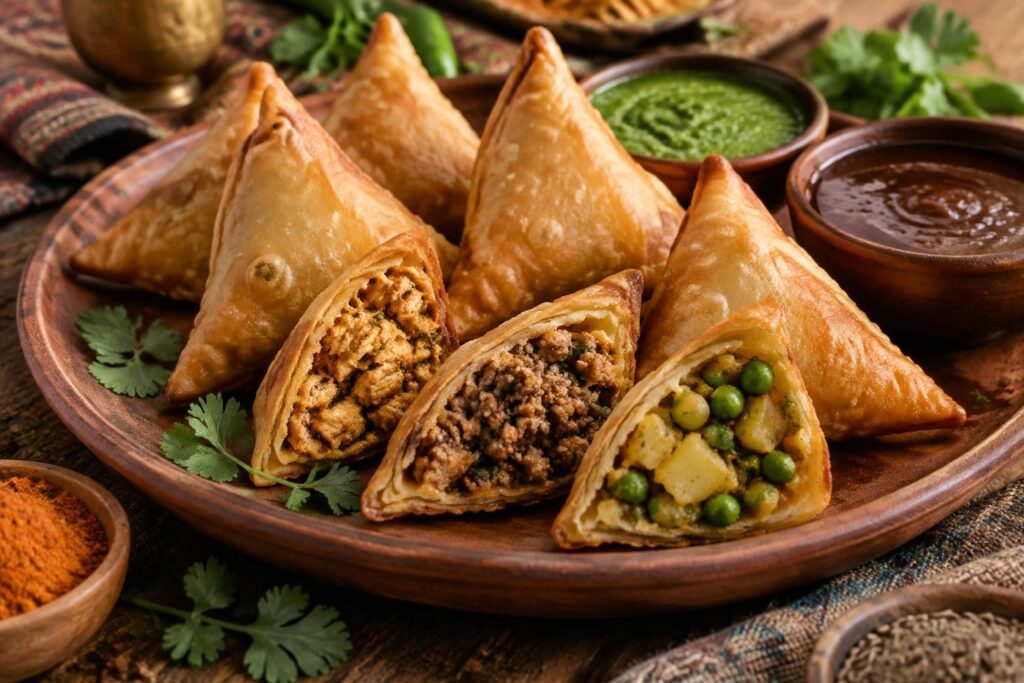 Samoussa recette traditionnelle : variantes classiques au poulet, viande ou végétariennes