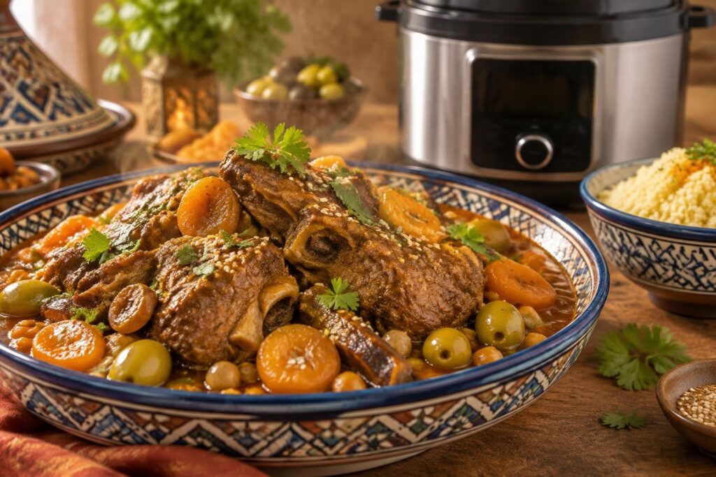 découvrez une recette rapide de collier d’agneau au cookeo, parfumée aux épices marocaines. un plat savoureux et facile pour varier les plaisirs.